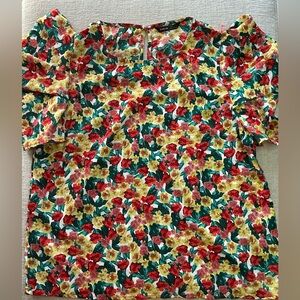 Vintage Floral Puff sleeve Blouse